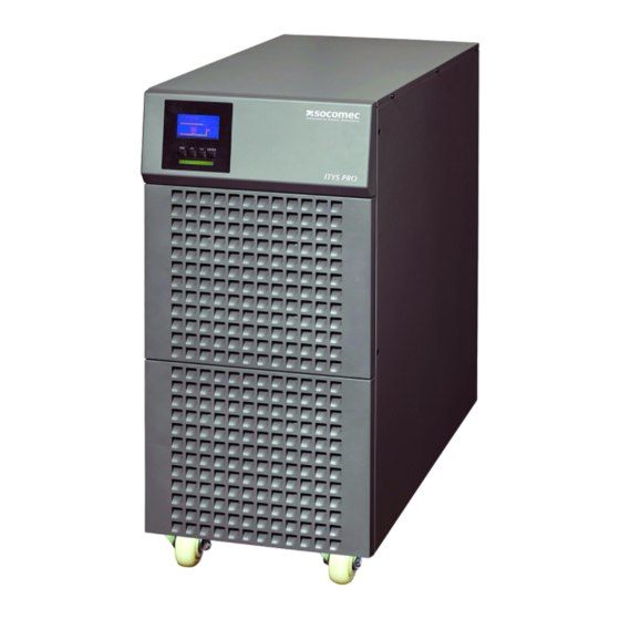 socomec ITYS PRO 10 Installation And Operating Manual