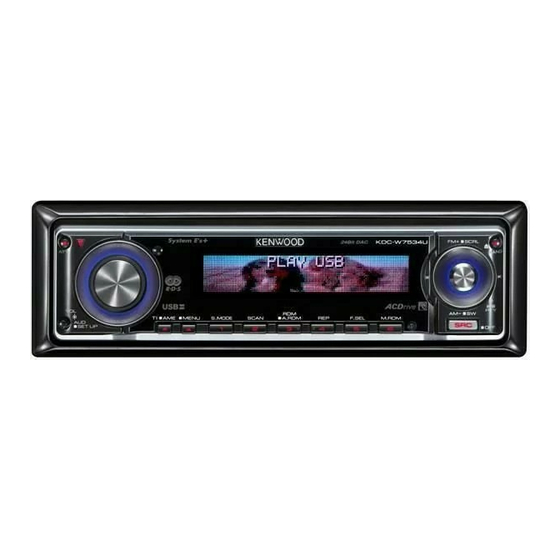 Kenwood KDC-W7534U Instruction Manual