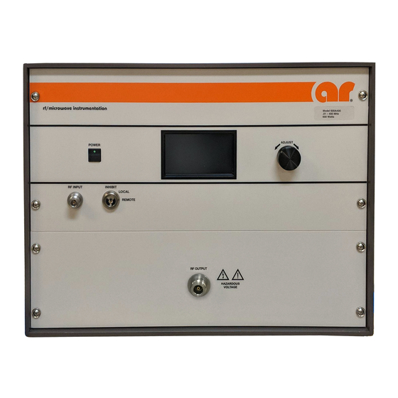 User Manuals: AR 500A250D RF Amplifier