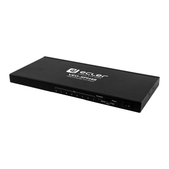 Ecler VEO-SPH48 HDMI Splitter Manuals