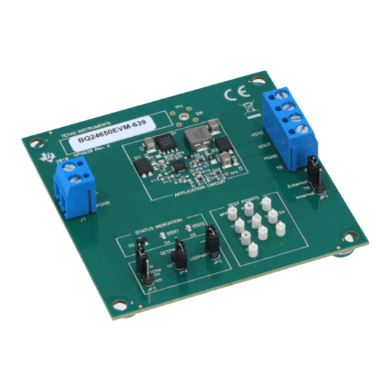 Texas Instruments bq24650EVM User Manual