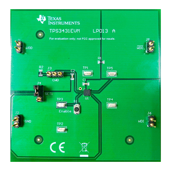 Texas Instruments TPS3431EVM Manuals