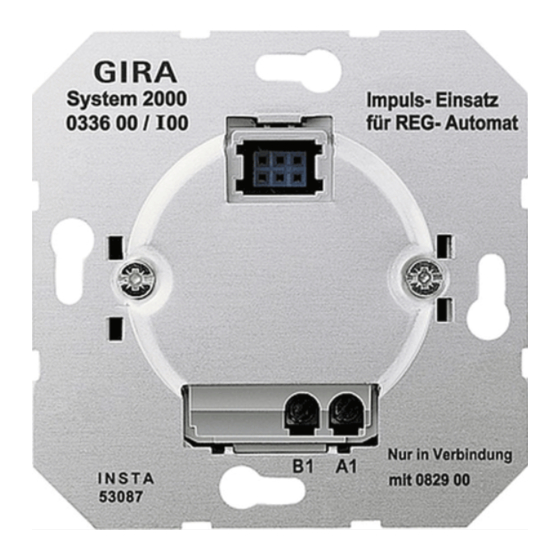 Gira System 2000 Operating Instructions Manual