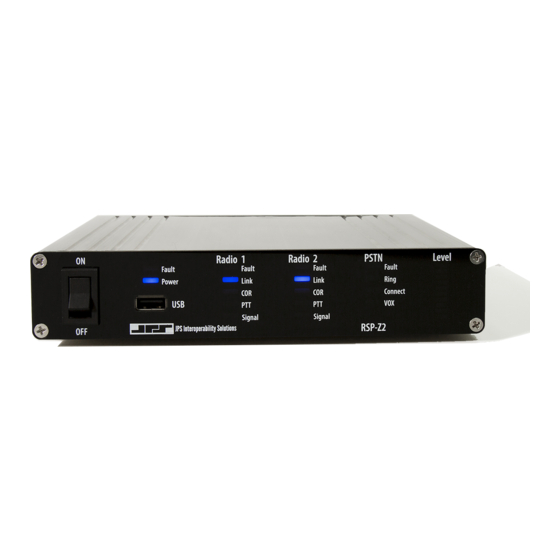 JPS RSP-Z2 Installation And Operation Manual