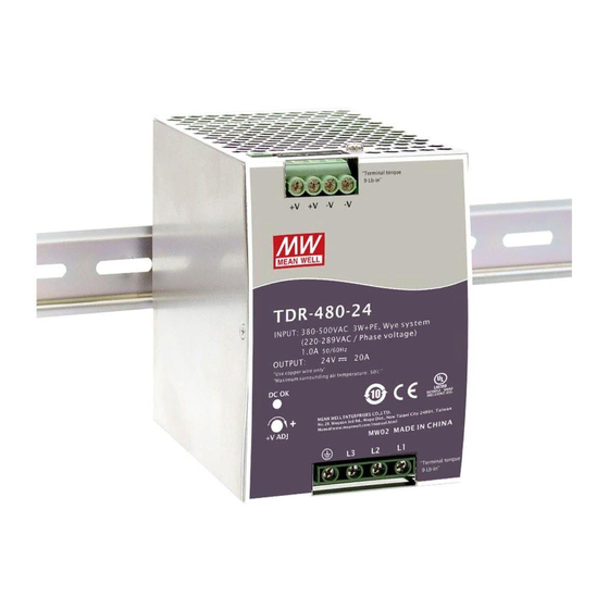Mean Well TDR-480-24 Installation Manual