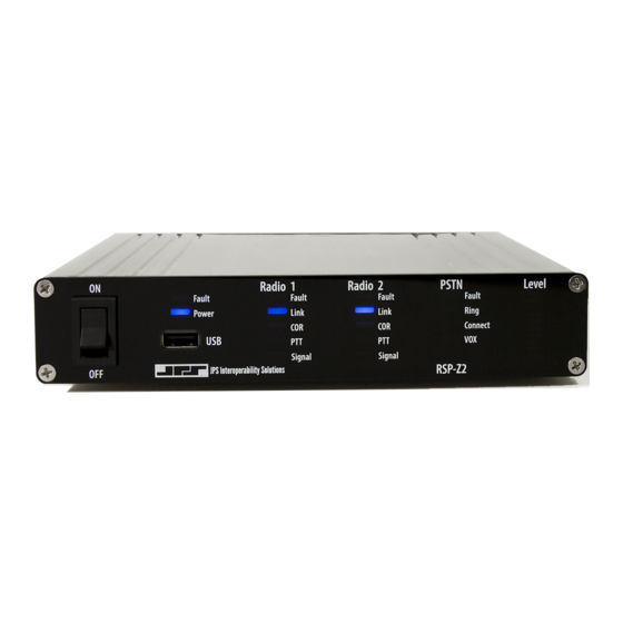 JPS RSP-Z2 Quick Start Manual