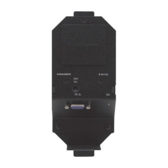 User Manuals: Kramer F-010 XGA Line Amplifier