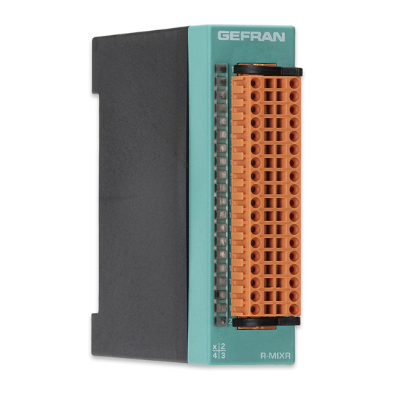 gefran R-MIXR Installation And Operation Manual