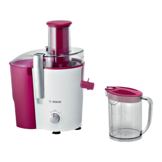 Bosch VitaJuice MES25 Instruction Manual