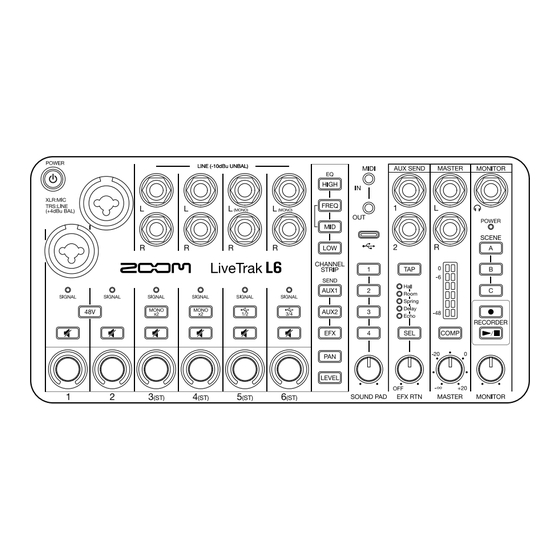 Zoom LiveTrak L6 Operation Manual