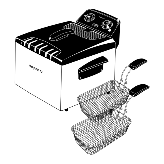 Presto Dual Basket ProFry Plus Instructions Manual