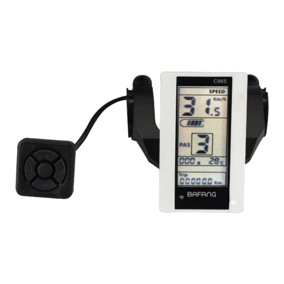 BAFANG C965 Manual