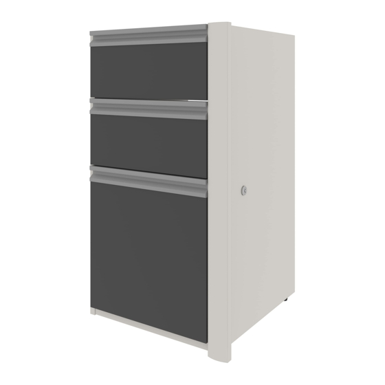 Bestar 93621-1159 3 Drawer Pedestal Manuals