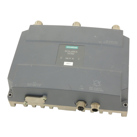 Siemens SIMATIC NET SCALANCE WAM763-1 Reference Manual