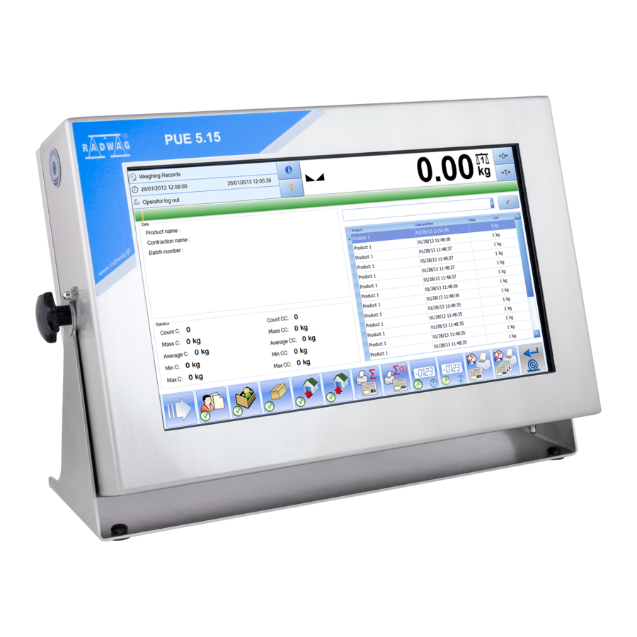 RADWAG PUE 5 User Manual