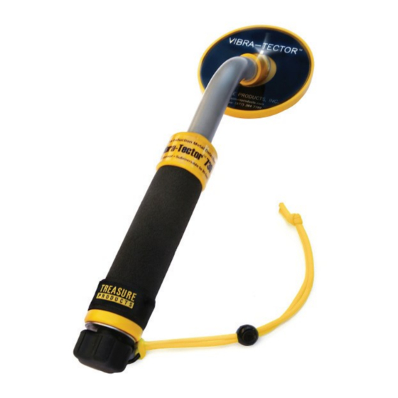 Treasure Cove Vibra-Tector 740 Quick Start Manual