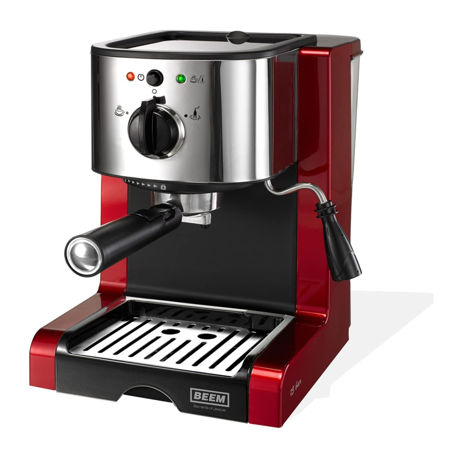 Beem Espresso Perfect Crema Plus Instruction Manual