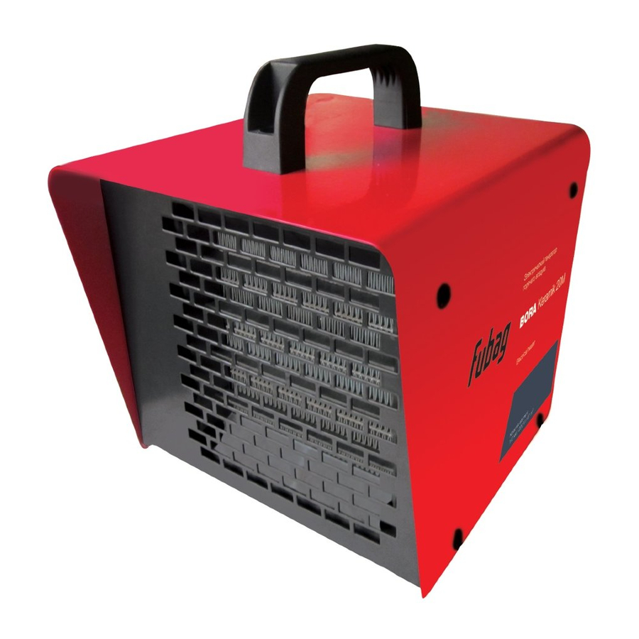 Fubag BORA Keramik 20M Operator's Manual