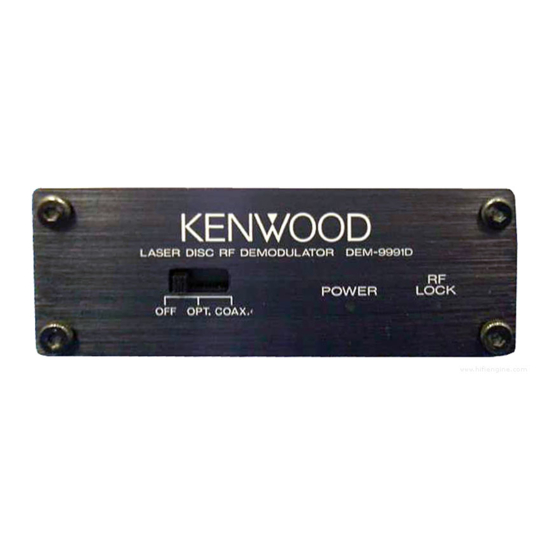 Kenwood DEM-9991D Service Manual