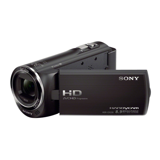 Sony HDR-CX220 "Handycam User Manual