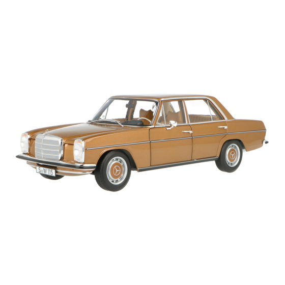 MERCEDES-BENZ W114 AUTOMOBILE OWNER'S MANUAL | ManualsLib