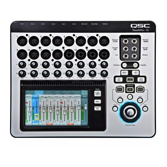 QSC TouchMix-30 Pro User Manual