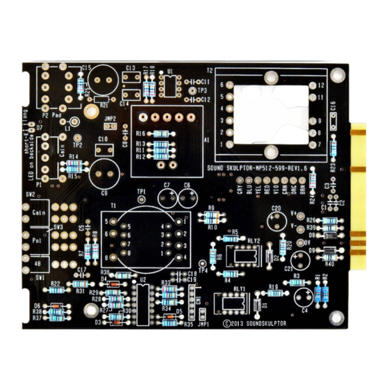Sound Skulptor MP 599 Assembly Manual