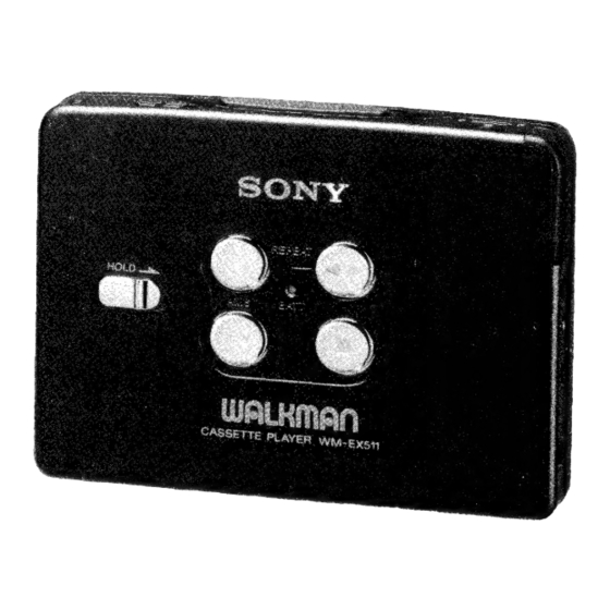 Sony Walkman WM-EX618 Service Manual