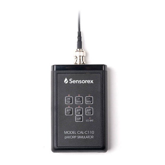 Sensorex C110 Product Instruction Sheet