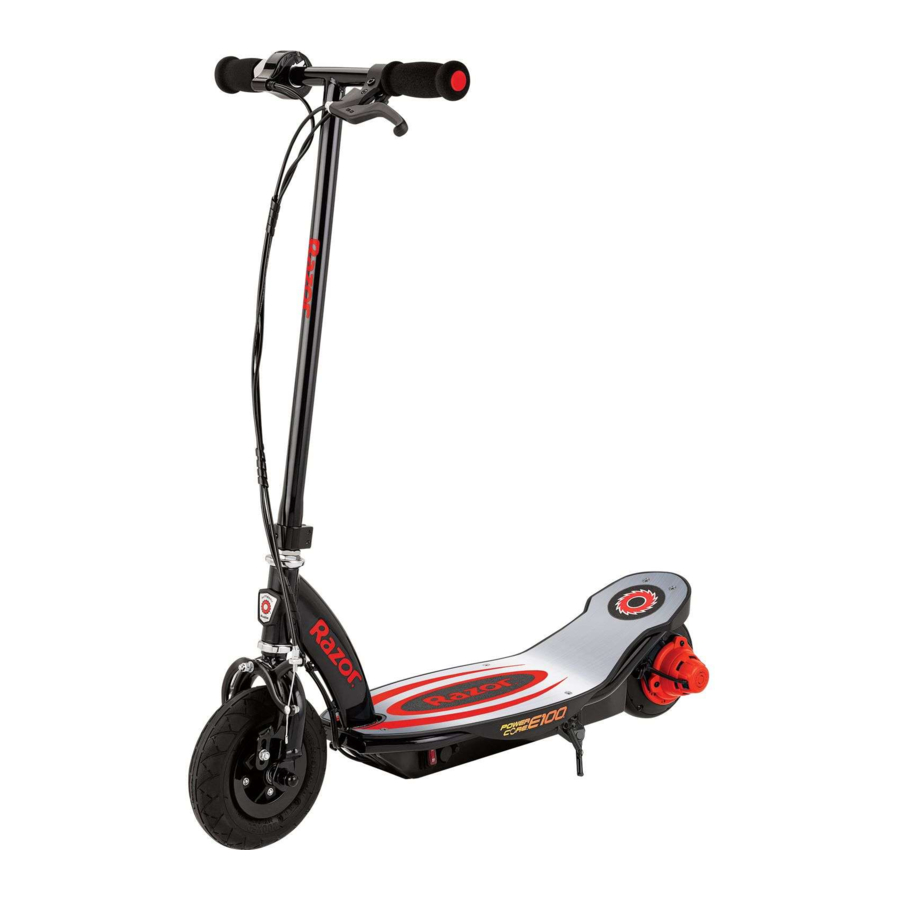 Razor Power Core E100 - Electric Scooter Manual | ManualsLib