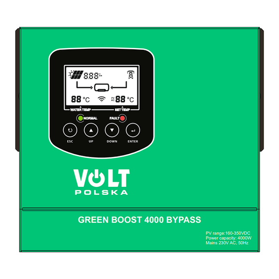 Volt Polska GREEN BOOST 4000 BYPASS Manuals