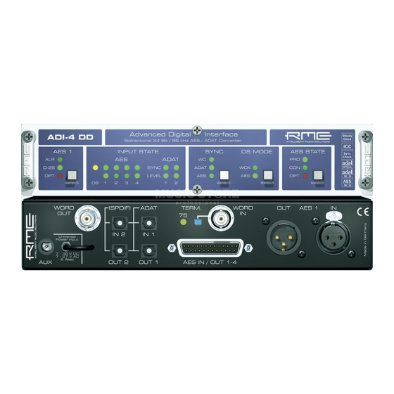 RME Audio ADI-4 DD User Manual