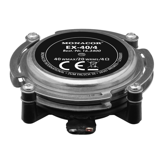 Monacor EX-40/4 Instructions Manual
