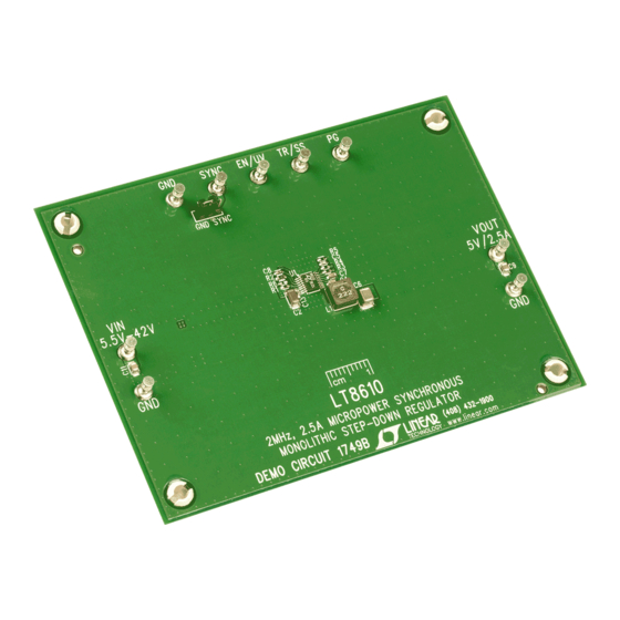 Linear Technology LT8610 Demo Manual