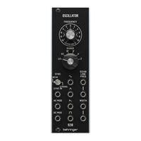 Behringer 921B OSCILLATOR Quick Start Manual