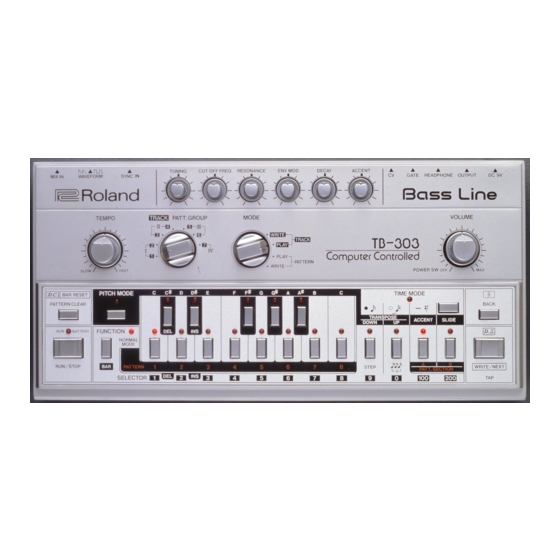 Roland TB-303 BASSLINE Instructions