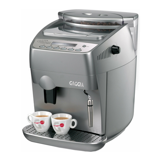 Gaggia Syncrony Operating Instructions Manual