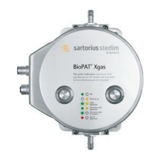 Sartorius BioPAT Xgas Vis Operating Manual