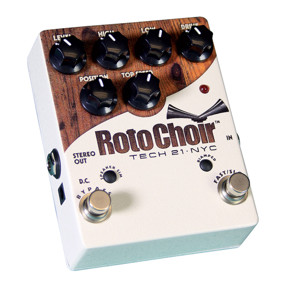 Tech 21 RotoChoir Owner's Manual