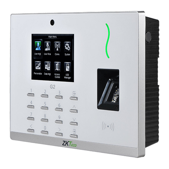 ZKTeco G2 Quick Start Manual