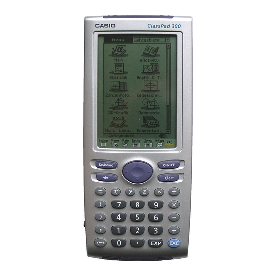 Casio CLASSPad300 - ClassPad 300 Touch-Screen Graphing Scientific Calculator Manuals