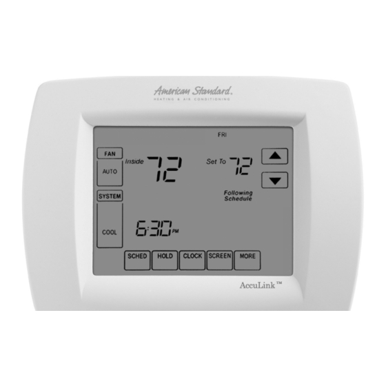 American Standard ACONT900AC43UA Installer's Manual