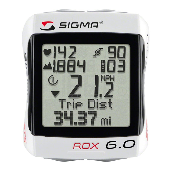 Sigma ROX 6.0 User Manual