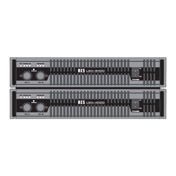 RCS LSA-4000 Operating Instructions Manual