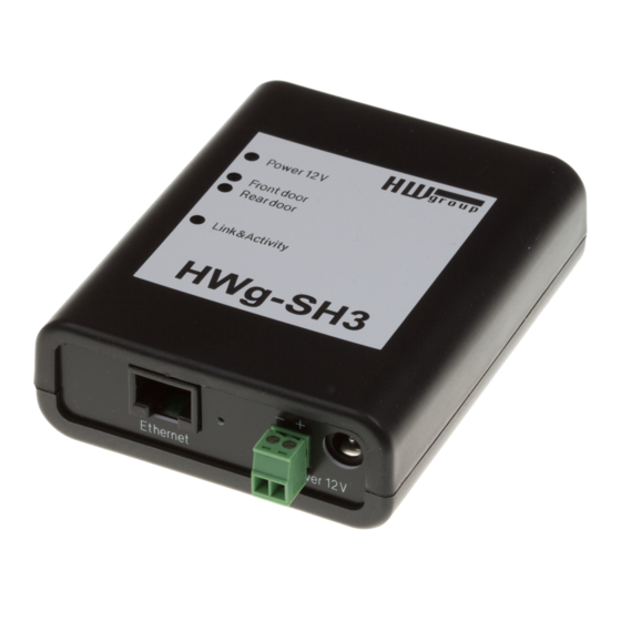HW Group HWg-SH3 Manuals