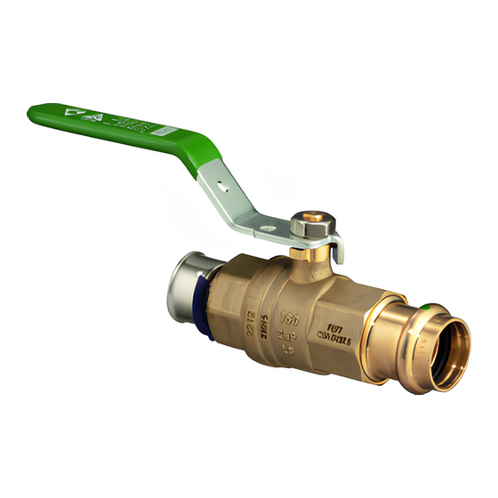 Viega PureFlow Press by ProPress Ball Valve Instructions