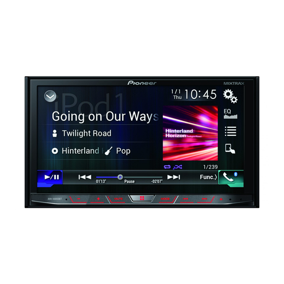 Pioneer AVH-X8650BT Owner's Manual