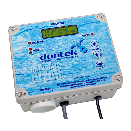 Dontek PWP2 Ioniser Instruction Manual