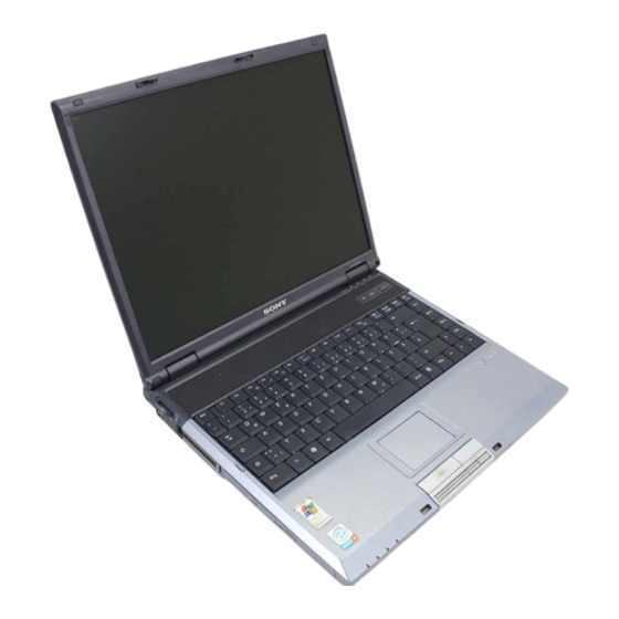 Sony VAIO PCG-FR315B Software Manual