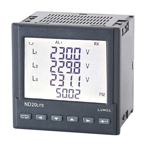 User Manuals: Lumel ND20LITE Phase Power Meter